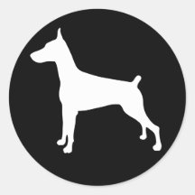 Dobe Silhouette Round Sticker