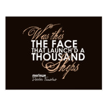 Doctor Faustus Quote Post Card