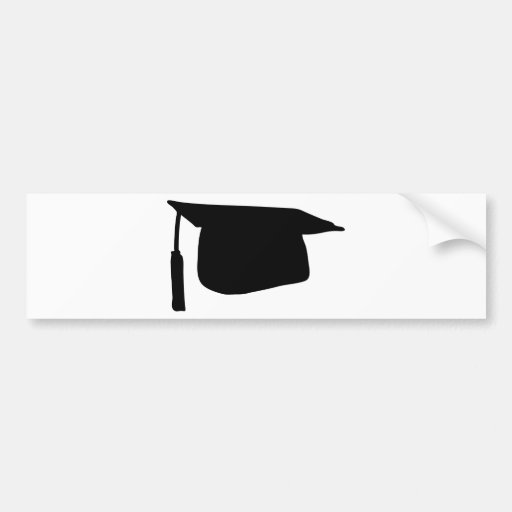 doctoral cap graduation hat bumper stickers