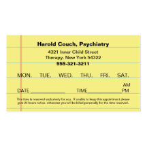 Doctor's Office Appointment Card Business Card