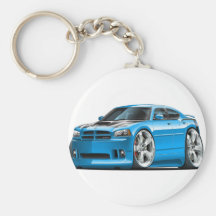 Dodge Charger Super Bee Blue Car Key Chain