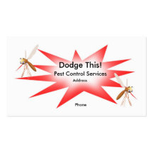 Dodge This! Pest Control Red - Business Business Card
