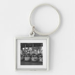 Dodgem Cars at a Funfair Key Chain