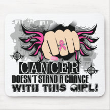 Doesn't Stand A Chance Breast Cancer Mouse Pads