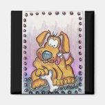 Dog and bone magnet