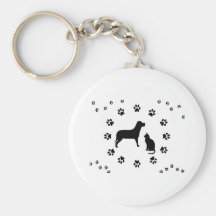 Dog and Cat Keychain