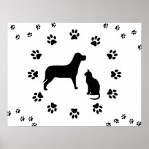 Dog and Cat Poster