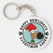 Dog Christmas: Happy Howlidays Key Chains