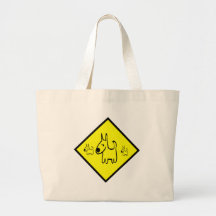 Dog Crossing Sign Bag