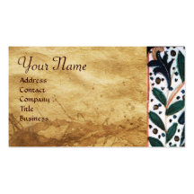 DOG DOCTOR WITH KITTEN Parchment Monogram Business Card Templates