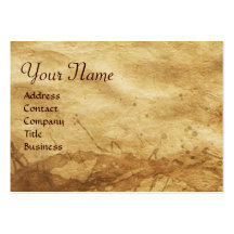 DOG DOCTOR WITH KITTEN Parchment Monogram Business Card