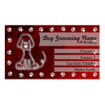 Dog Grooming Business Card [red]