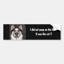 Dog, I did not poop on the floor It was the cat !! Bumper Stickers