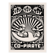 Dog is My Co-Pirate Postcards