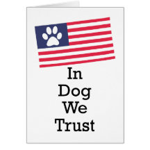 Dog Lovers' Greeting card In Dog We Trust US
