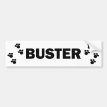Dog Name Label Bumper Stickers