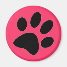 dog paw fridge magnet