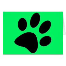 dog paw greeting card