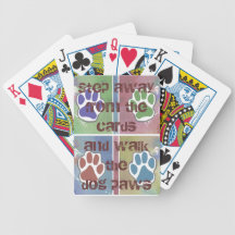 Dog Paws Playing Cards