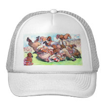 Dog Pile On The Gridiron Mesh Hats