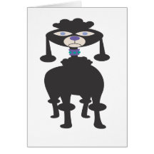 dog.poodle greeting card