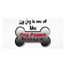 Dog Pounding it Personalized Photo Card