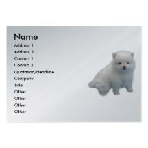 Dog Profile Platinum Chubby Card Business Cards