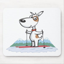 Dog Skiing Mousepad