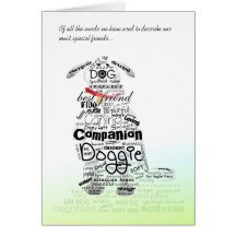 Dog Sympathy Card - Words Used to Describe our Dog