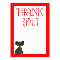 Dog Thank You, Thank you Note invitations