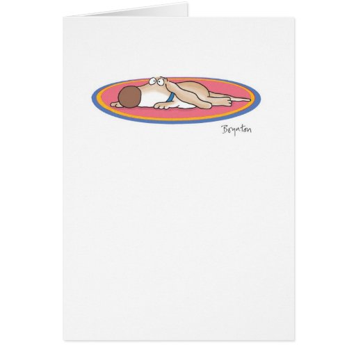DOG TIRED GREETING CARD