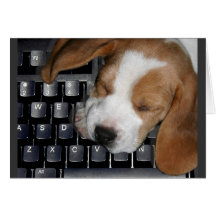 'Dog Tired' Notecard