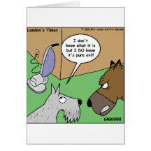 Dog VS. Vacuum Cleaner Funny Gifts & Collectibles Greeting Cards