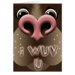 Dog Wuv Valentine Greeting Card