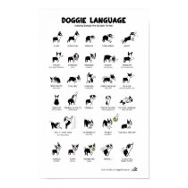 DOGGIE LANGUAGE Large Poster *NEW!* 23" x 35" posters