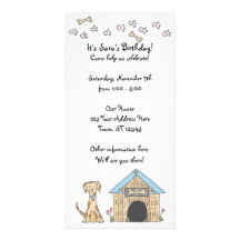 Doggy Birthday Invitation Photo Card