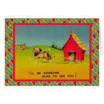 Dogon glad to see you greeting card