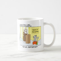 Dogs Cats & Heaven Funny Cartoon Gifts & Tees Coffee Mugs
