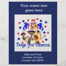 DOGS FOR OBAMA FLYER DESIGN