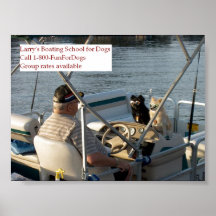 Dogs on boat print