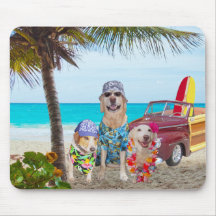 Dogs on the Beach Mouse Pad