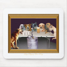 Dogs Playing Beer Pong Mouse Pads