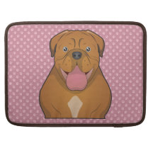 Dogue de Bordeaux Cartoon Portrait MacBook Pro Sleeves