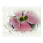 Dogwood and Butterfly Happiness Postcard