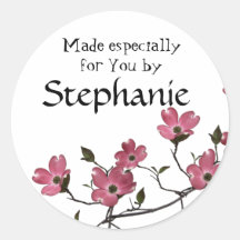 dogwood Blossom Round Sticker