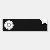 Doily. White lace circle image. Bumper Stickers
