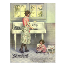 Doing Dishes Post Cards