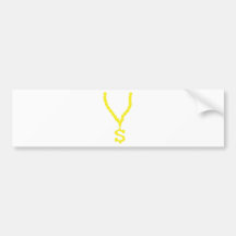 dollar pimp bling-bling icon bumper stickers
