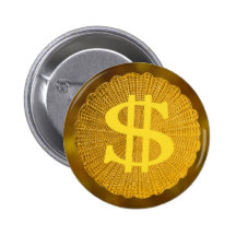 dollar sign pinback button