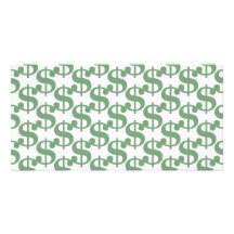 Dollar symbol pattern photo card